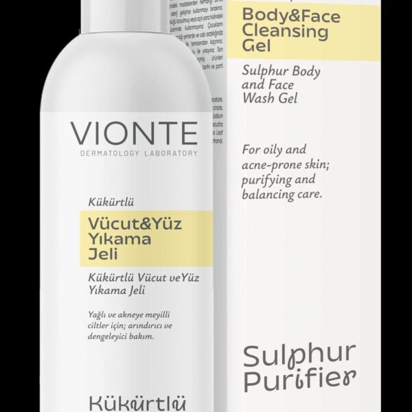 VIONTE KÜKÜRTLÜ YÜZ VE VÜCUT YIKAMA JELİ 200ML